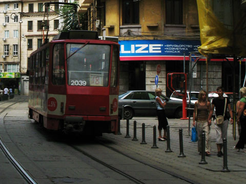 Sofia no 18 red tram red